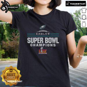 Hot Philadelphia Eagles Super Bowl LIX Champions Goal Line Ladies Tee showcasing team pride and style for fans.