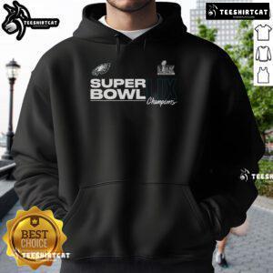 Hot Philadelphia Eagles Super Bowl LIX Champions Hoodie showcasing team pride in vibrant green and bold graphics.