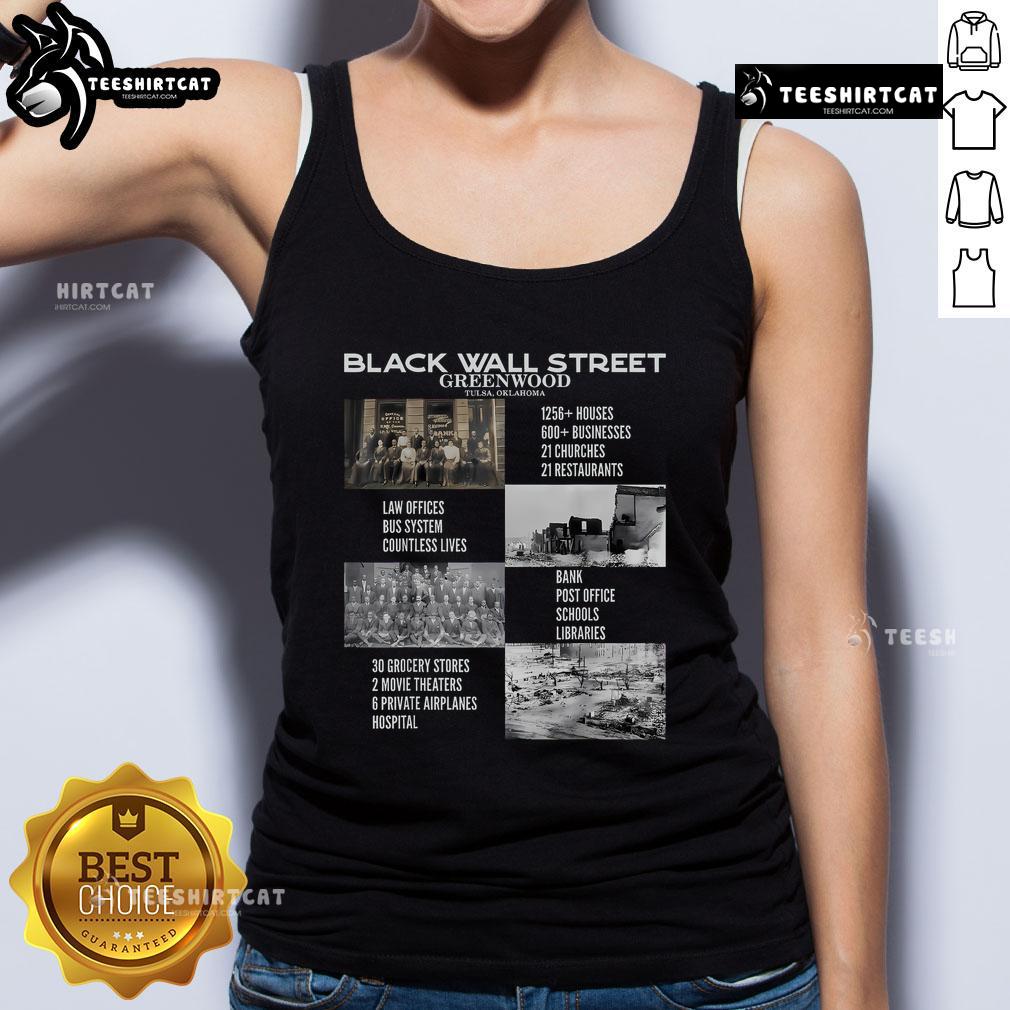 Stylish Hot Vintage Black Business Tank Top celebrating Black History Month and Black Wall Street heritage.
