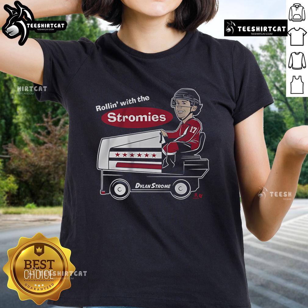 Nice Dylan Strome Rollin' with the Stromies ladies tee featuring vibrant graphics and a comfortable fit for fans.