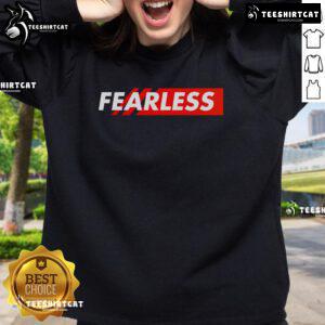 Stylish Nice Fearless Graphic Sweatshirt featuring bold lettering and a comfortable design for casual wear.