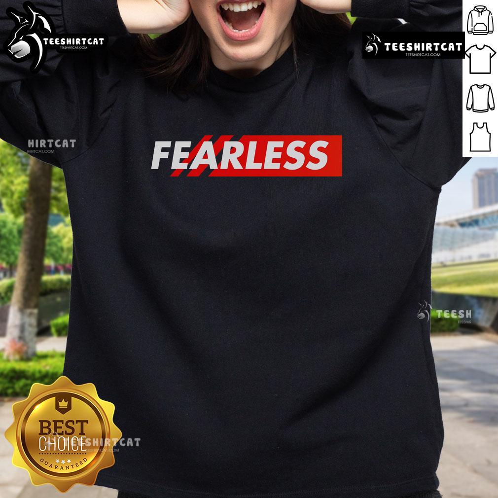 Stylish Nice Fearless Graphic Sweatshirt featuring bold lettering and a comfortable design for casual wear.
