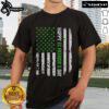 Distressed Irish American flag design on a Happy St. Patrick's Day T-shirt, perfect for celebrating the holiday.