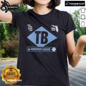 Womens Tampa Bay Rays 2025 Spring Training tee, featuring a stylish design for fans of the Grapefruit League.