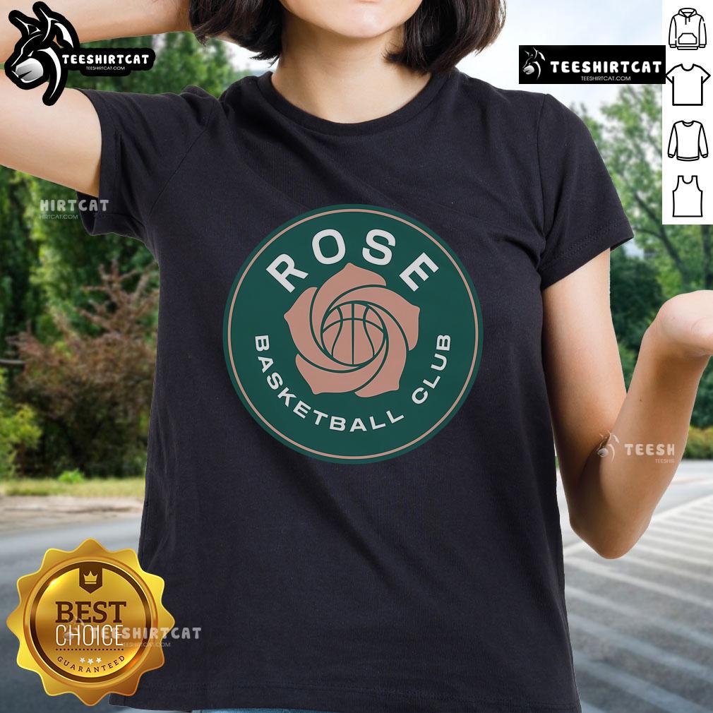 Nice Unrivaled Rose Basketball Club ladies tee featuring a stylish design perfect for passionate basketball fans.
