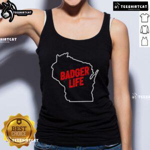 Official America's Dairyland Wisconsin Badger Life tank top showcasing vibrant design perfect for fans and summer wear.
