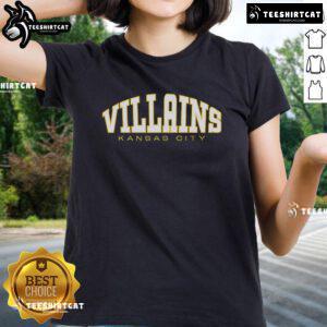 Official Be The Villain Kansas City Ladies Tee featuring a stylish design, perfect for fans of the Kansas City lifestyle.
