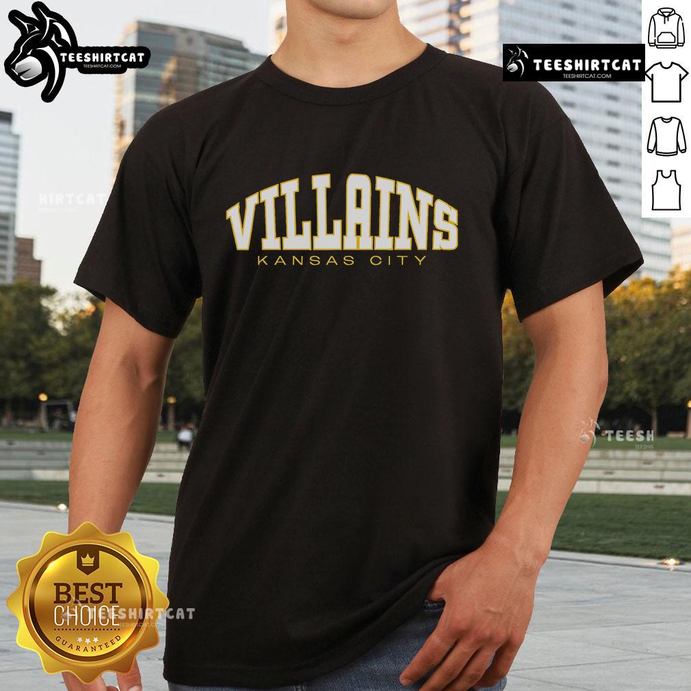 Official Be The Villain Kansas City T-Shirt featuring a bold design, perfect for fans looking to express their unique style.