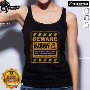 Official Beware No Ordinary Rabbit Tank Top featuring a unique design and vibrant colors for stylish summer wear.
