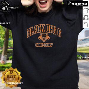Official Black Ops 6 Call of Duty 2025 sweatshirt featuring logo and stylish design for gamers and fans.