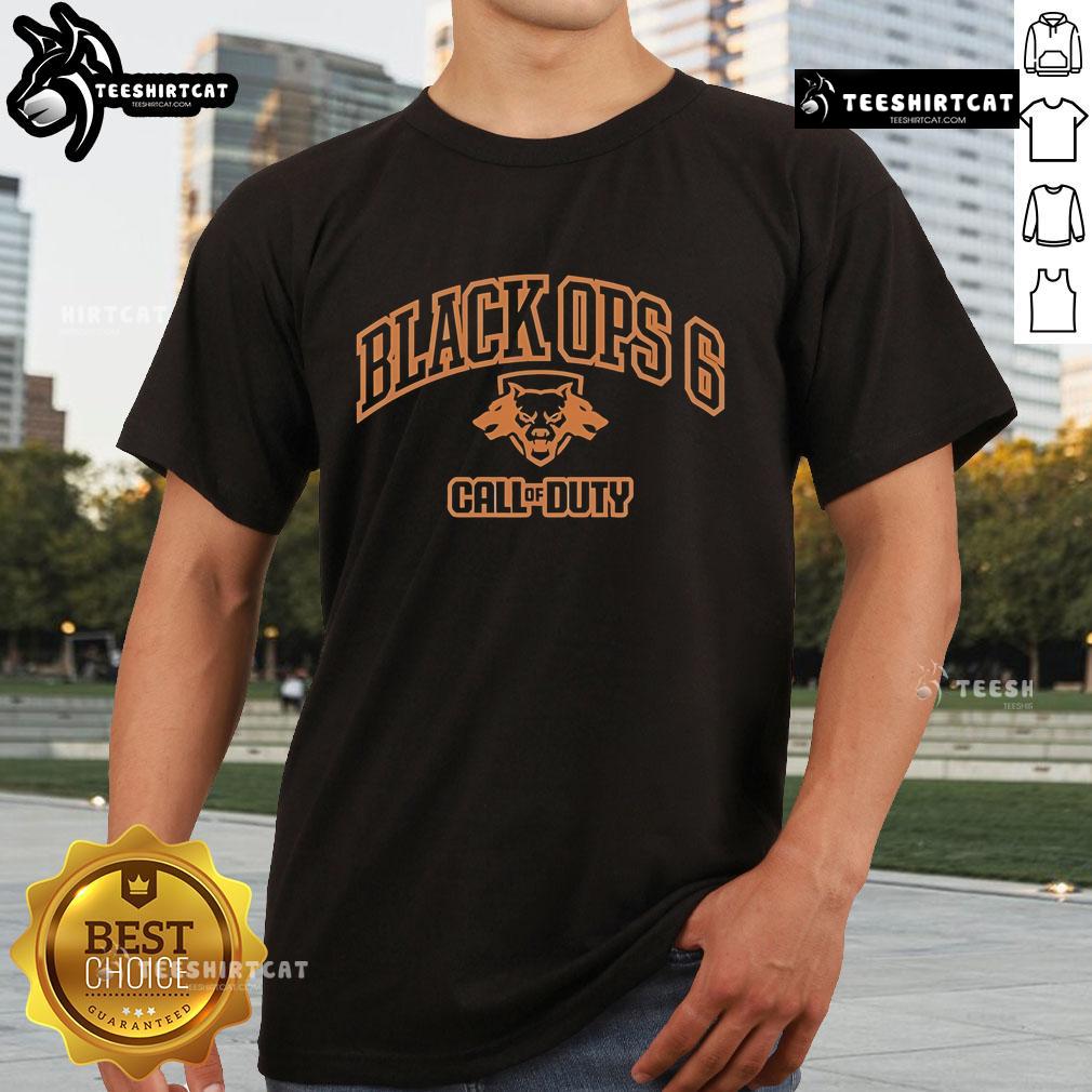 Official Black Ops 6 Call Of Duty 2025 T-Shirt showcasing bold graphics and iconic game logo for fans and gamers.
