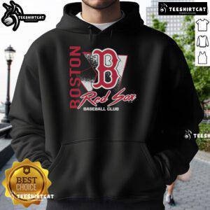 Official Boston Red Sox side arm baseball club hoodie featuring team logo and stylish design for fans.