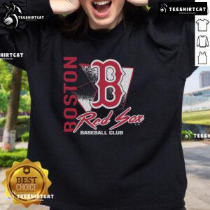 Official Boston Red Sox Side Arm Baseball Club sweatshirt featuring team logo and stylish design for fans.