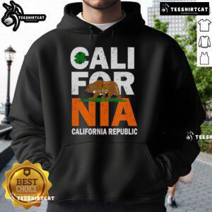 Alt Text: Official California Republic St. Patrick's Day Bear Hoodie featuring a festive green design and iconic bear logo.