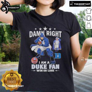 Official Duke Blue Devils fan tee featuring mascot design, perfect for showing team spirit win or lose.