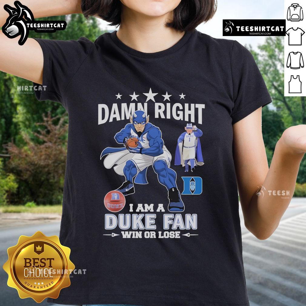 Official Duke Blue Devils fan tee featuring mascot design, perfect for showing team spirit win or lose.