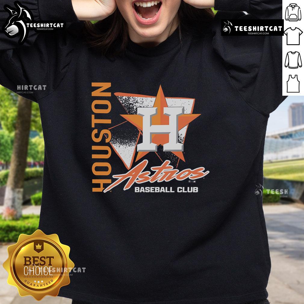 Official Houston Astros Side Arm Baseball Club sweatshirt, featuring team colors and logo, perfect for fans and casual wear.