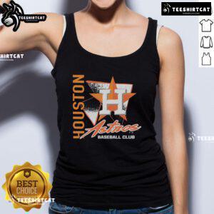Official Houston Astros Side Arm Baseball Club tank top featuring team logo and vibrant colors for fans and players.