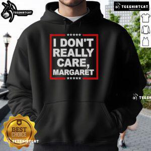 Official I Don't Really Care Margaret Premium Hoodie in black, featuring a stylish design for casual wear.