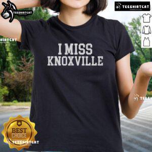 Official I Miss Knoxville Ladies Tee featuring a stylish design, perfect for proud Knoxville, Tennessee fans.