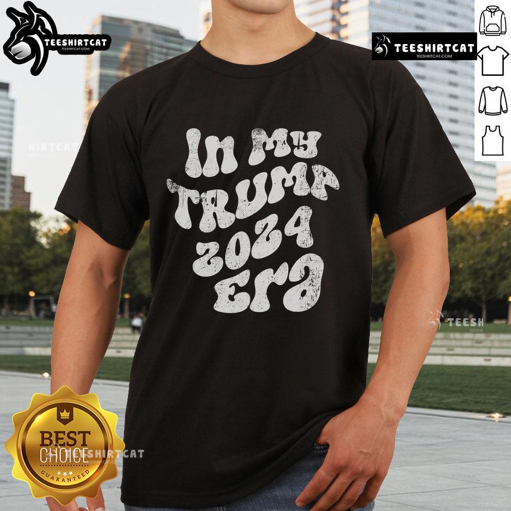 Official In My Trump 2024 Era T-Shirt featuring bold graphics and patriotic colors, perfect for supporters of Trump 2024.