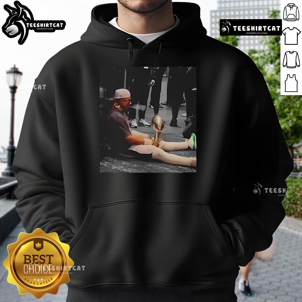 Official Jalen Hurts Celly Cigar Trophy Fan Hoodie showcasing team spirit and style for dedicated football fans.