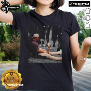 Official Jalen Hurts Celly Cigar Trophy Fan Ladies Tee featuring vibrant design celebrating Eagles quarterback Jalen Hurts.