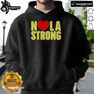 Alt Text: Official Jane McManus N Love LA Strong Hoodie in black, showcasing stylish design and comfortable fit for everyday wear.