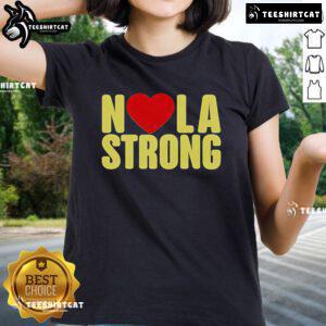 Alt Text: Official Jane McManus N Love LA Strong Ladies Tee featuring a stylish design for empowered women.