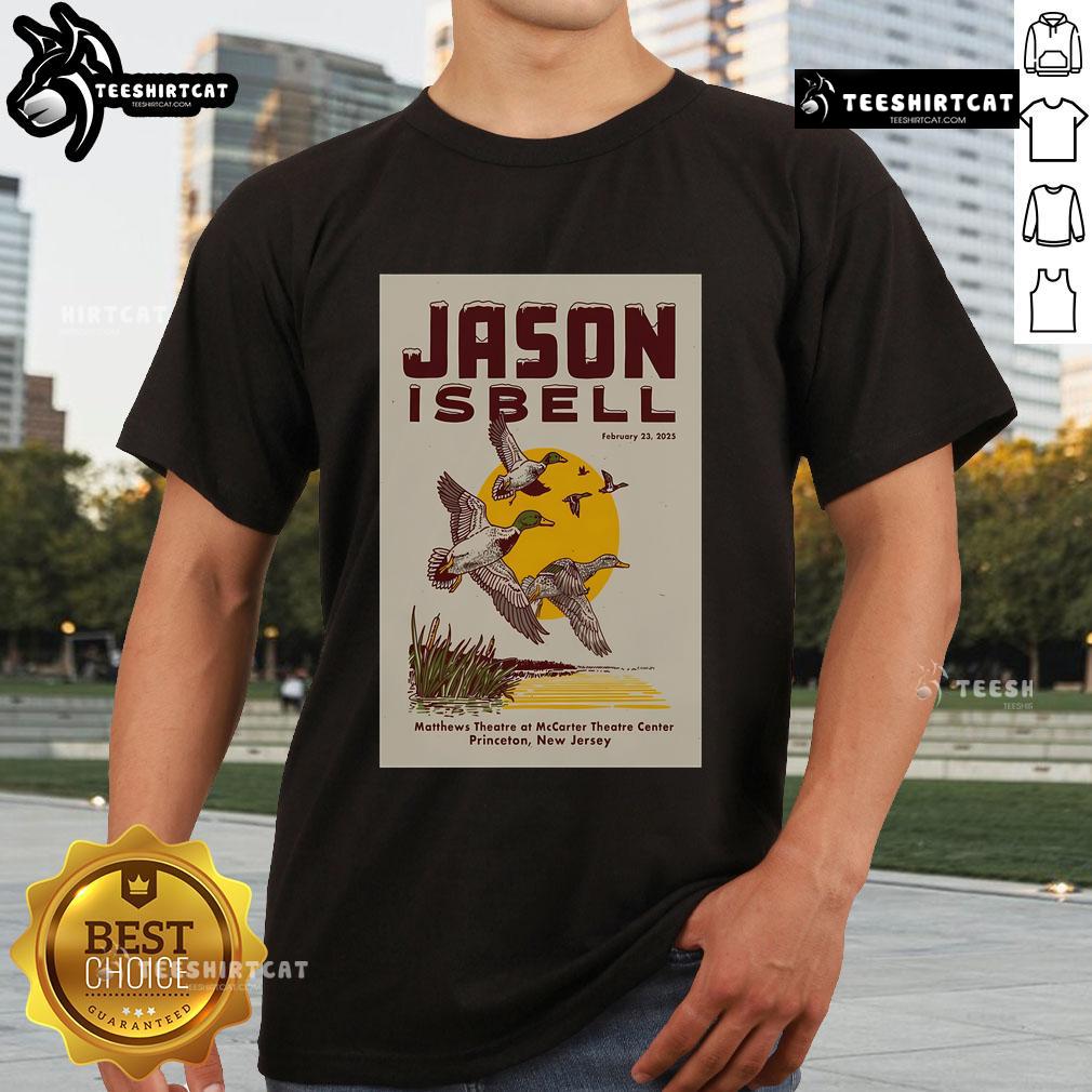 Alt Text: Official Jason Isbell February 23, 2025 tour poster and T-shirt design for McCarter Theatre in Princeton, NJ.