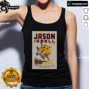 Official Jason Isbell February 23, 2025 tour poster on a tank top, promoting McCarter Theatre in Princeton, NJ.