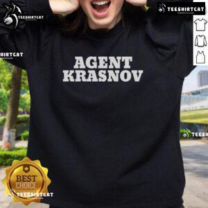 Official KGB Agent Krasnov Sweatshirt featuring a vintage design, perfect for fans of espionage and Russian history.