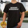 Official KGB Agent Krasnov T-Shirt featuring a bold design, perfect for fans of espionage and vintage military apparel.