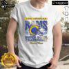 Official Los Angeles Rams Super Bowl LVI Champions T-Shirt featuring team logo and championship design.