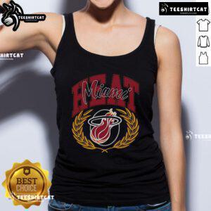 Official Michelob Ultra X MN Miami Heat tank top featuring team logo and vibrant colors, perfect for fans.