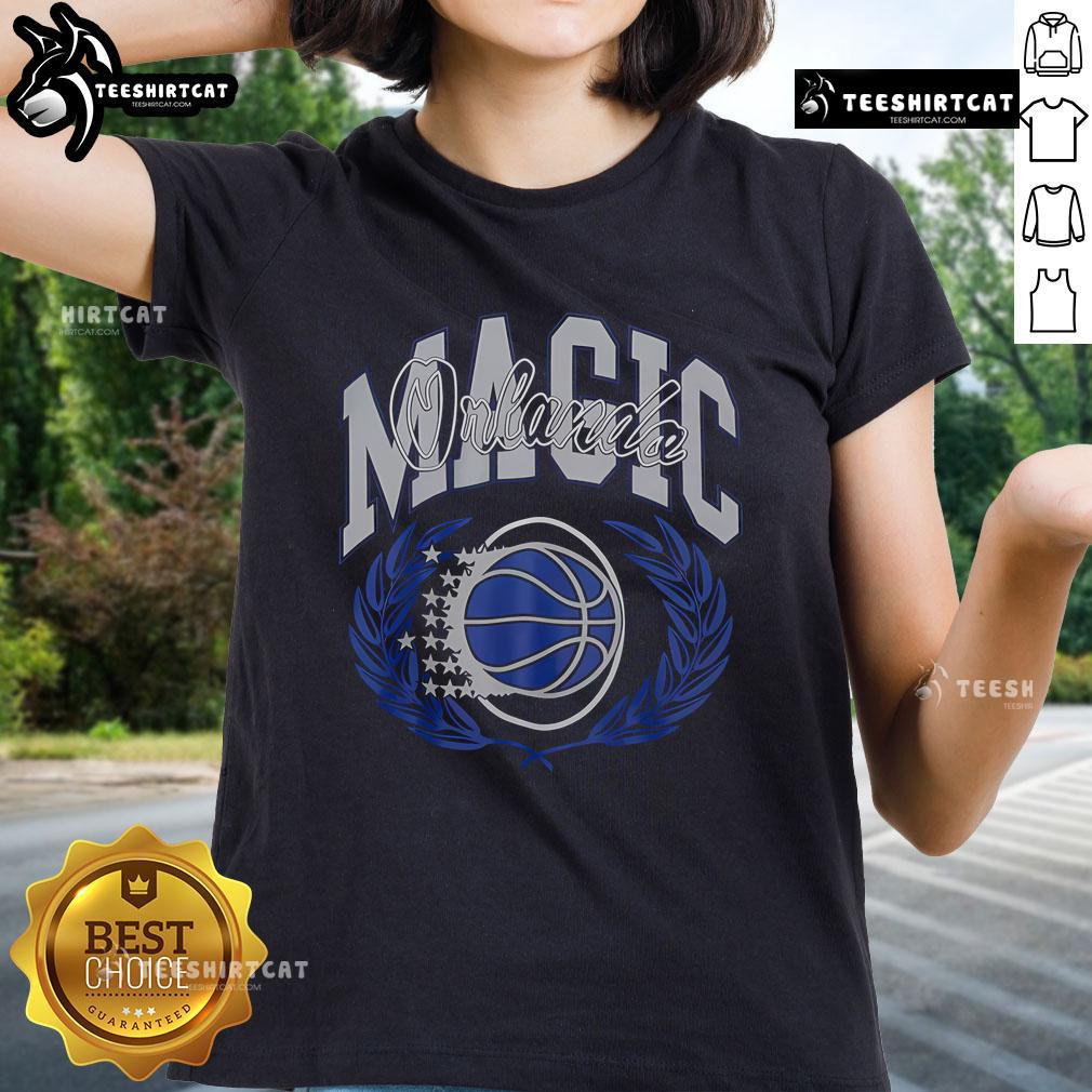 Official Michelob Ultra X MN Orlando Magic ladies tee featuring vibrant team colors and stylish design for fans.