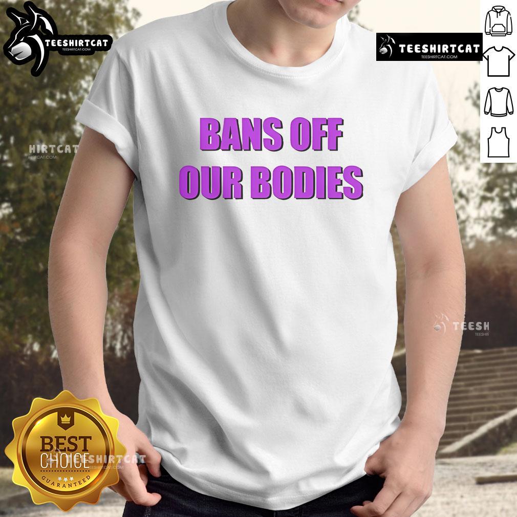 Official Olivia Rodrigo Bans Off Our Bodies T-Shirt featuring bold text and vibrant design, perfect for fans and activists.
