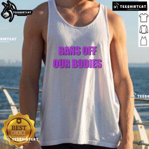Olivia Rodrigo Bans Off Our Bodies tank top featuring bold graphics, perfect for fans and fashion enthusiasts.