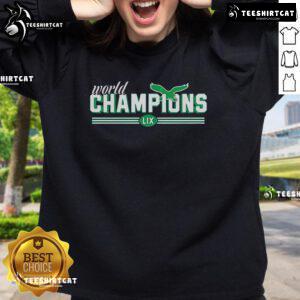 Official Philadelphia World Champions LIX sweatshirt featuring vibrant team colors and logo, perfect for fans.