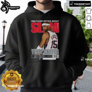 Official Vince Carter New Jersey Nets Mitchell & Ness hoodie featuring 'Don't Call It A Comeback' design.