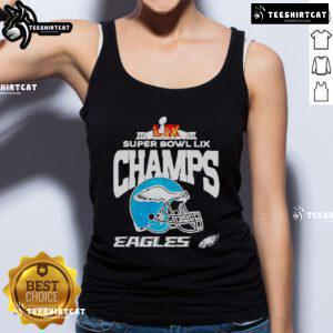 Premium Eagles Super Bowl Champions 2025 tank top featuring Philadelphia Eagles LIX Champs design.