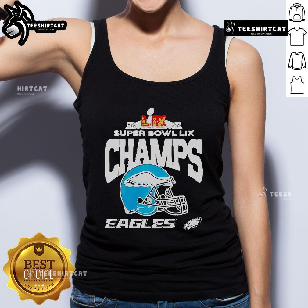 Premium Eagles Super Bowl Champions 2025 tank top featuring Philadelphia Eagles LIX Champs design.