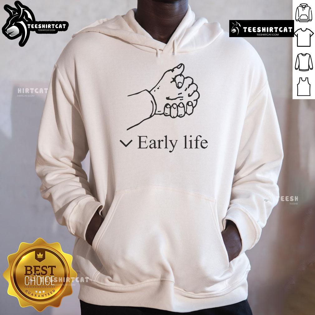 Premium Fight Back Podcast hoodie featuring early life design, perfect for fans and supporters of the show.