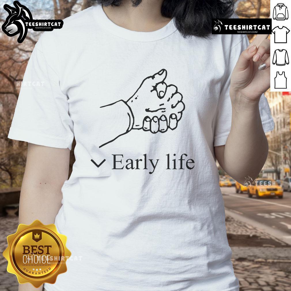 Premium Fight Back Podcast Early Life Ladies Tee featuring a stylish design for fans of the empowering podcast.