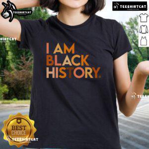 Premium I Am Black History tee celebrating Black History Month, featuring stylish African ladies' design.