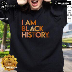 Premium Black History Month sweatshirt celebrating African heritage with bold graphic design and comfortable fit.