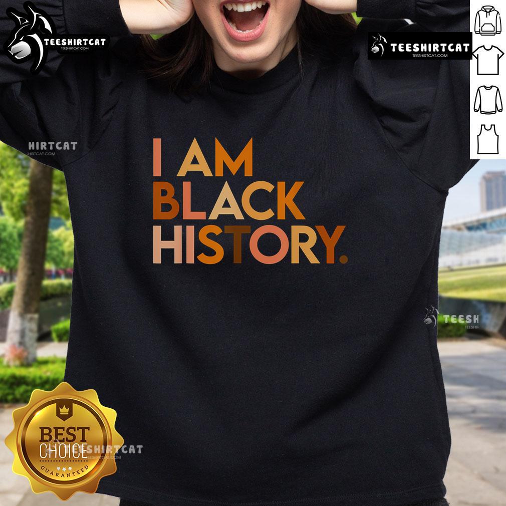 Premium Black History Month sweatshirt celebrating African heritage with bold graphic design and comfortable fit.