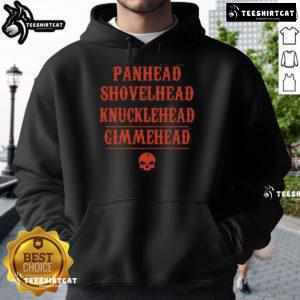 Alt Text: Premium Panhead Shovelhead Kucklehead Gimmehead Skull Hoodie featuring a bold skull graphic, perfect for motorcycle enthusiasts.