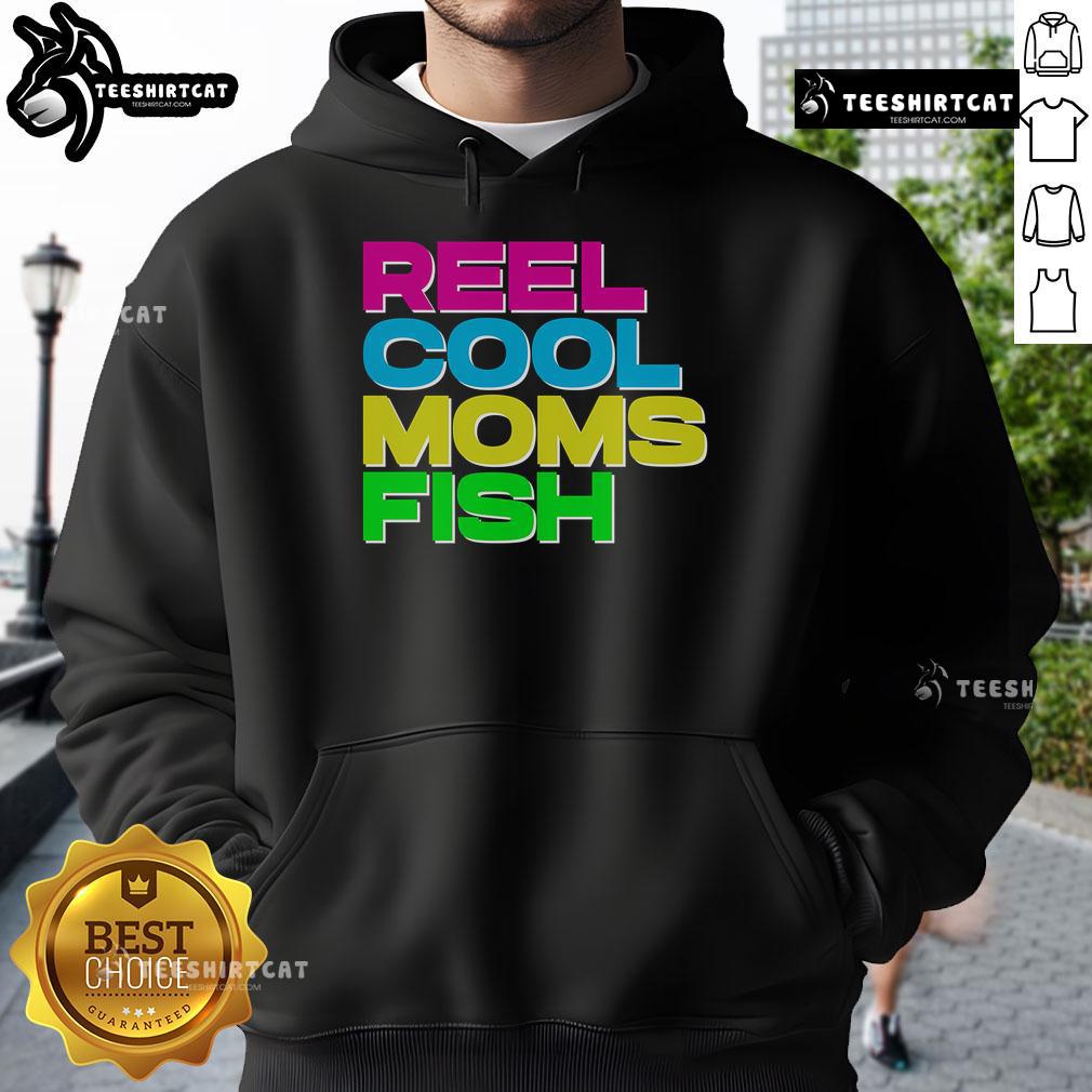 Premium Reel Cool Moms Fish Hoodie in vibrant colors, perfect for fishing enthusiasts and stylish moms.