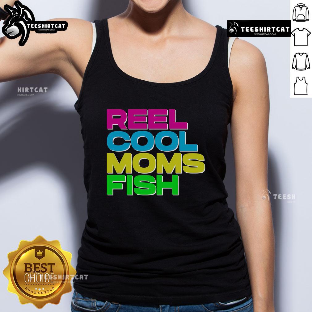 Premium Reel Cool Moms Fish Tank Top featuring a stylish design for cool moms who love fishing and aquatic adventures.